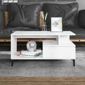 Mesa de centro madera contrachapada blanca 90x49x45 cm de vidaXL, Mesas de centro - Ref: Foro24-819620, Precio: 78,13 €, Desc...