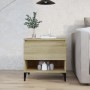 Mesa auxiliar madera contrachapada roble Sonoma 50x46x50 cm de vidaXL, Mesas auxiliares - Ref: Foro24-819554, Precio: 46,23 €...