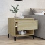 Mesa auxiliar madera contrachapada roble Sonoma 50x46x50 cm de vidaXL, Mesas auxiliares - Ref: Foro24-819554, Precio: 46,23 €...