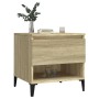 Mesa auxiliar madera contrachapada roble Sonoma 50x46x50 cm de vidaXL, Mesas auxiliares - Ref: Foro24-819554, Precio: 46,23 €...