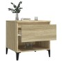 Mesa auxiliar madera contrachapada roble Sonoma 50x46x50 cm de vidaXL, Mesas auxiliares - Ref: Foro24-819554, Precio: 46,23 €...