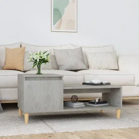 Mesa de centro madera contrachapada gris hormigón 100x50x45 cm de vidaXL, Mesas de centro - Ref: Foro24-821128, Precio: 52,99...