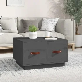 Mesa de centro de madera maciza de pino gris 60x53x35 cm de vidaXL, Mesas de centro - Ref: Foro24-820968, Precio: 71,12 €, De...