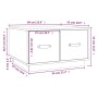 Mesa de centro de madera maciza de pino gris 60x53x35 cm de vidaXL, Mesas de centro - Ref: Foro24-820968, Precio: 84,57 €, De...