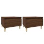 Mesas auxiliares 2 uds contrachapada roble marrón 50x46x35 cm de vidaXL, Mesas auxiliares - Ref: Foro24-819515, Precio: 56,06...