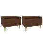 Side tables 2 units brown oak plywood 50x46x35 cm by vidaXL, Side tables - Ref: Foro24-819515, Price: 55,58 €, Discount: %