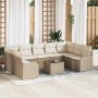 Conjunto de sofá de jardín Beige ratán sintético en Sofás de exterior | Comprar online en Foru.es