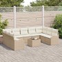 Conjunto de sofá de jardín Beige ratán sintético en Sofás de exterior | Comprar online en Foru.es