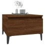 Mesa auxiliar madera contrachapada roble marrón 50x46x35 cm de vidaXL, Mesas auxiliares - Ref: Foro24-819530, Precio: 33,89 €...