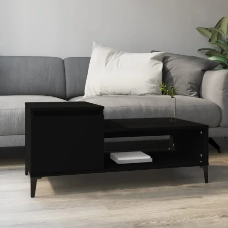 Mesa de centro madera contrachapada negro 100x50x45 cm de vidaXL, Mesas de centro - Ref: Foro24-821133, Precio: 49,79 €, Desc...