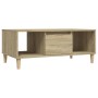 Mesa de centro madera contrachapada roble Sonoma 90x50x36,5 cm de vidaXL, Mesas de centro - Ref: Foro24-821063, Precio: 70,30...