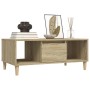 Mesa de centro madera contrachapada roble Sonoma 90x50x36,5 cm de vidaXL, Mesas de centro - Ref: Foro24-821063, Precio: 70,30...