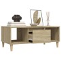 Mesa de centro madera contrachapada roble Sonoma 90x50x36,5 cm de vidaXL, Mesas de centro - Ref: Foro24-821063, Precio: 70,30...