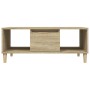 Mesa de centro madera contrachapada roble Sonoma 90x50x36,5 cm de vidaXL, Mesas de centro - Ref: Foro24-821063, Precio: 70,30...