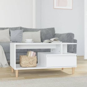 Mesa de centro madera contrachapada blanco brillo 90x49x45 cm de vidaXL, Mesas de centro - Ref: Foro24-819614, Precio: 73,39 ...