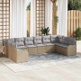 Conjunto de sofá de jardín Beige ratán sintético en Sofás de exterior | Comprar online en Foru.es