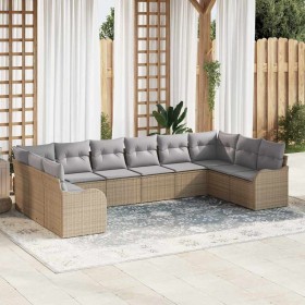 Conjunto de sofá de jardín Beige ratán sintético en Sofás de exterior | Comprar online en Foru.es