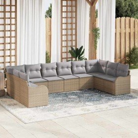 Conjunto de sofá de jardín Beige ratán sintético en Sofás de exterior | Comprar online en Foru.es