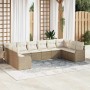 Conjunto de sofá de jardín Beige ratán sintético en Sofás de exterior | Comprar online en Foru.es