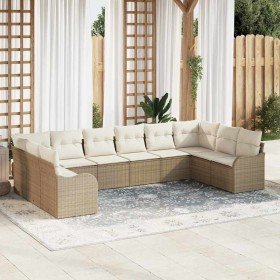 Conjunto de sofá de jardín Beige ratán sintético en Sofás de exterior | Comprar online en Foru.es