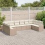 Conjunto de sofá de jardín Beige ratán sintético en Sofás de exterior | Comprar online en Foru.es
