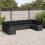 Conjunto de sofá de jardín 10 pcs Negro ratán sintético en Sofás de exterior | Comprar online en Foru.es