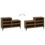 Mueble zapatero madera contrachapada roble ahumado 102x36x60 cm de vidaXL, Zapateros y organizadores de calzado - Ref: Foro24...