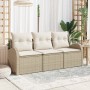 Conjunto de sofá de jardín Beige ratán sintético en Sofás de exterior | Comprar online en Foru.es