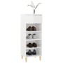 Mueble zapatero madera contrachapada blanco brillo 40x36x105 cm de vidaXL, Zapateros y organizadores de calzado - Ref: Foro24...
