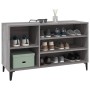 Mueble zapatero madera contrachapada gris Sonoma 102x36x60 cm de vidaXL, Zapateros y organizadores de calzado - Ref: Foro24-8...