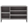 Mueble zapatero madera contrachapada gris Sonoma 102x36x60 cm de vidaXL, Zapateros y organizadores de calzado - Ref: Foro24-8...