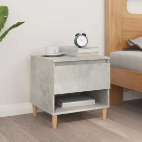 Mesita de noche madera contrachapada gris hormigón 50x46x50 cm de vidaXL, Mesitas de noche - Ref: Foro24-819540, Precio: 42,9...