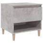 Mesita de noche madera contrachapada gris hormigón 50x46x50 cm de vidaXL, Mesitas de noche - Ref: Foro24-819540, Precio: 43,4...