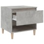 Mesita de noche madera contrachapada gris hormigón 50x46x50 cm de vidaXL, Mesitas de noche - Ref: Foro24-819540, Precio: 43,4...