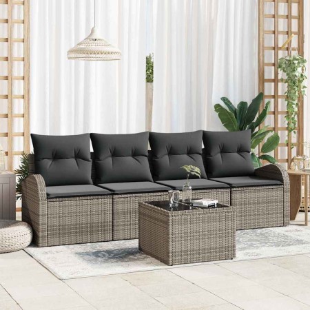 Conjunto de sofá de jardín Gris 55 x 55 x 37 cm ratán sintético en Sofás de exterior | Comprar online en Foru.es