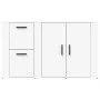Aparador de madera contrachapada blanco 100x33x59,5 cm de vidaXL, Aparadores - Ref: Foro24-820996, Precio: 108,11 €, Descuent...