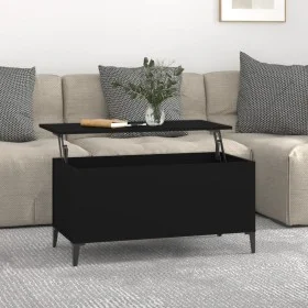 Mesa de centro madera contrachapada negro 90x44,5x45 cm de vidaXL, Mesas de centro - Ref: Foro24-819589, Precio: 69,45 €, Des...