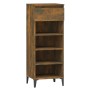 Zapatero madera contrachapada roble ahumado 40x36x105 cm de vidaXL, Zapateros y organizadores de calzado - Ref: Foro24-819785...