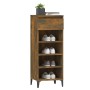 Zapatero madera contrachapada roble ahumado 40x36x105 cm de vidaXL, Zapateros y organizadores de calzado - Ref: Foro24-819785...