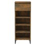 Zapatero madera contrachapada roble ahumado 40x36x105 cm de vidaXL, Zapateros y organizadores de calzado - Ref: Foro24-819785...