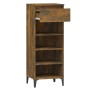 Zapatero madera contrachapada roble ahumado 40x36x105 cm de vidaXL, Zapateros y organizadores de calzado - Ref: Foro24-819785...