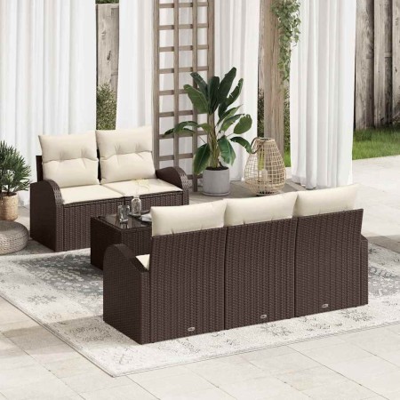 Conjunto de sofá de jardín Marrón 55 x 55 x 37 cm en Sofás de exterior | Comprar online en Foru.es