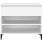 Mueble zapatero madera contrachapada blanco 70x36x60 cm de vidaXL, Zapateros y organizadores de calzado - Ref: Foro24-819764,...
