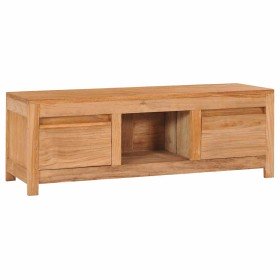 Mueble de TV madera maciza de teca 100x30x35 cm en Muebles TV | Comprar online en Foru.es