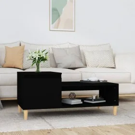 Mesa de centro madera contrachapada negro 100x50x45 cm de vidaXL, Mesas de centro - Ref: Foro24-821125, Precio: 54,45 €, Desc...