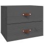 Mesita de noche de pared gris 50x36x40 cm de vidaXL, Taquillas y armarios de almacenamiento - Ref: Foro24-820980, Precio: 47,...