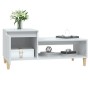Mesa de centro madera contrachapada blanco brillo 100x50x45 cm de vidaXL, Mesas de centro - Ref: Foro24-821126, Precio: 54,68...
