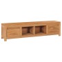 Mueble de TV de madera de teca maciza 115x30x35 cm en Muebles TV | Comprar online en Foru.es