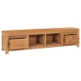 Mueble de TV de madera de teca maciza 115x30x35 cm en Muebles TV | Comprar online en Foru.es