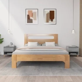 Mesitas de noche 2 uds contrachapada gris Sonoma 50x46x50 cm de vidaXL, Mesitas de noche - Ref: Foro24-819545, Precio: 63,07 ...